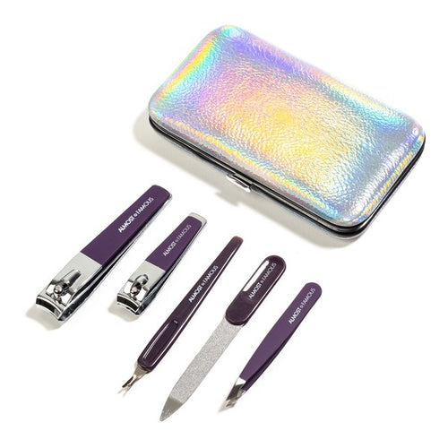 Kit Manicure Deluxe Almost Famous con Custodia Olografica Argento