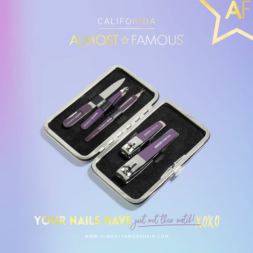 Kit Manicure Deluxe Almost Famous con Custodia Olografica Argento