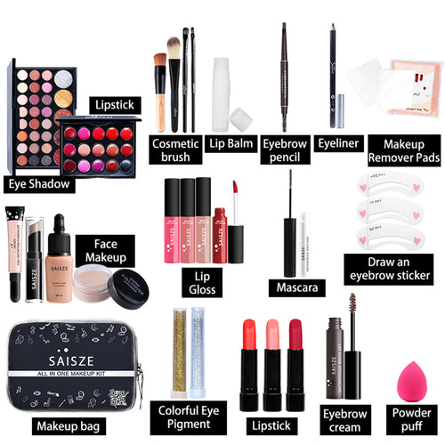 Set Trucco per Donna 27 Pezzi Kit Completo Multi-Uso Include Ombretti